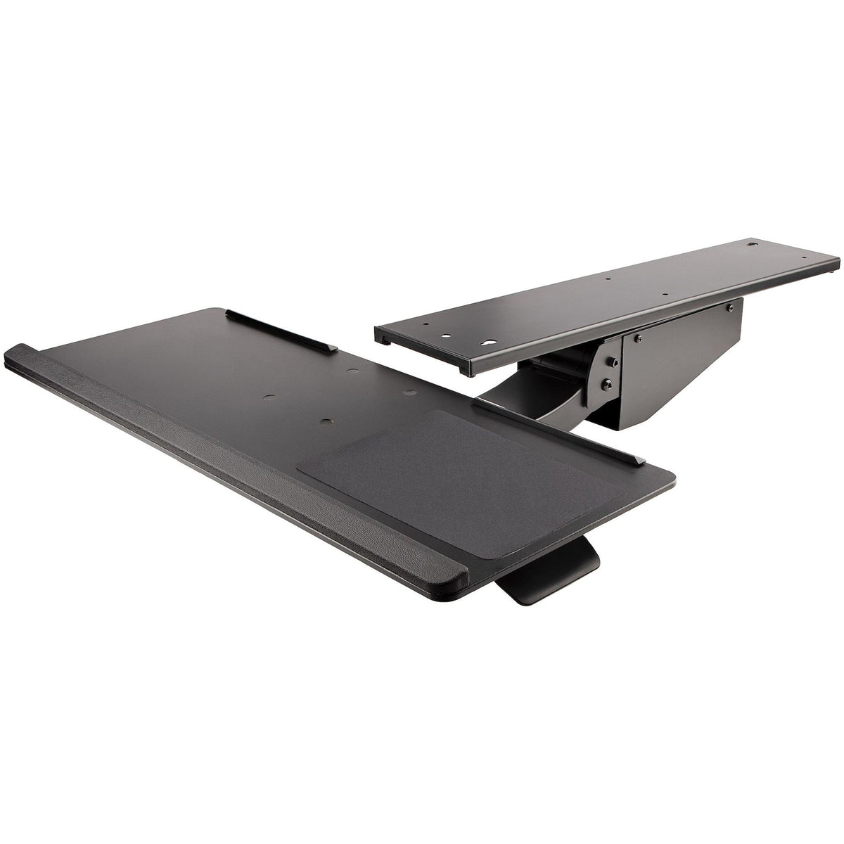 StarTech.com Under Desk Keyboard and Mouse Tray 10" x 26" Adjustable Black Steel
