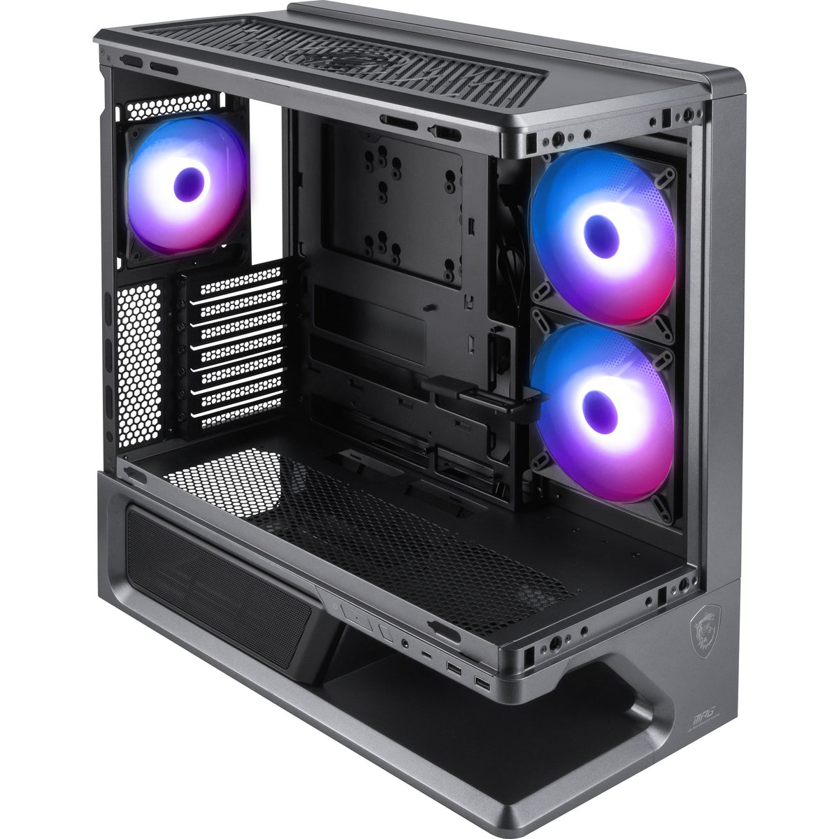 MSI ATX Mid Tower Curved TG Front 2x140mm ARGB Side 1x120mm ARGB Rear USB-C