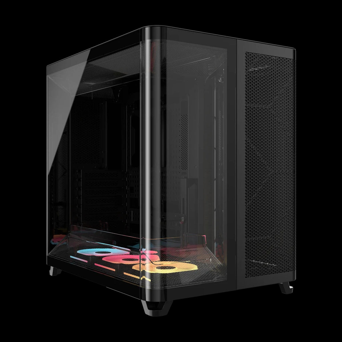 Corsair AIR 5400 LX-R RGB Triple Chamber ATX E-ATX Case Black 360GPU 180CPU 360RAD USB-C tl:551316d0