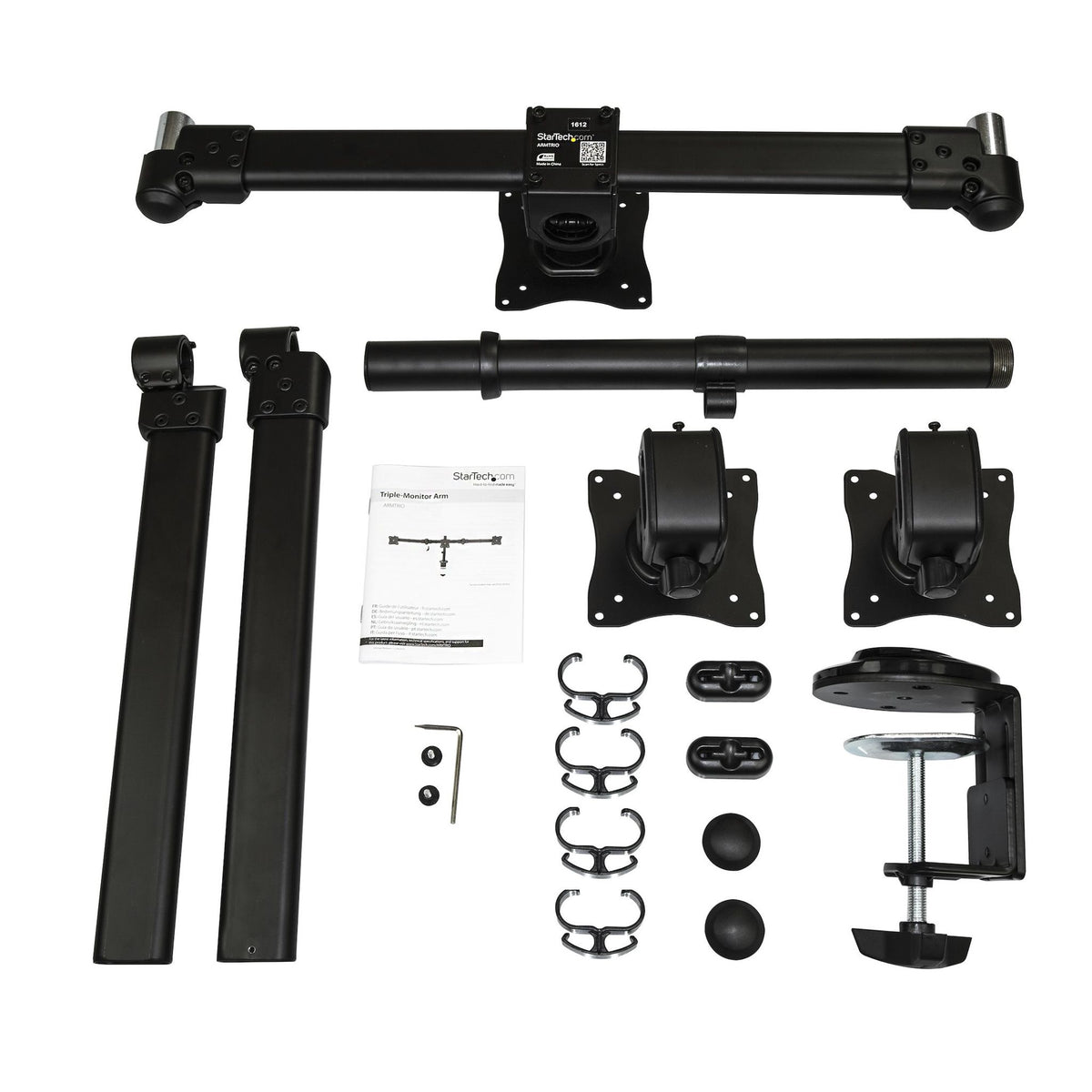 StarTech.com Triple Monitor Arm 3 VESA 27" 8kg Height Adjustable Steel Mount