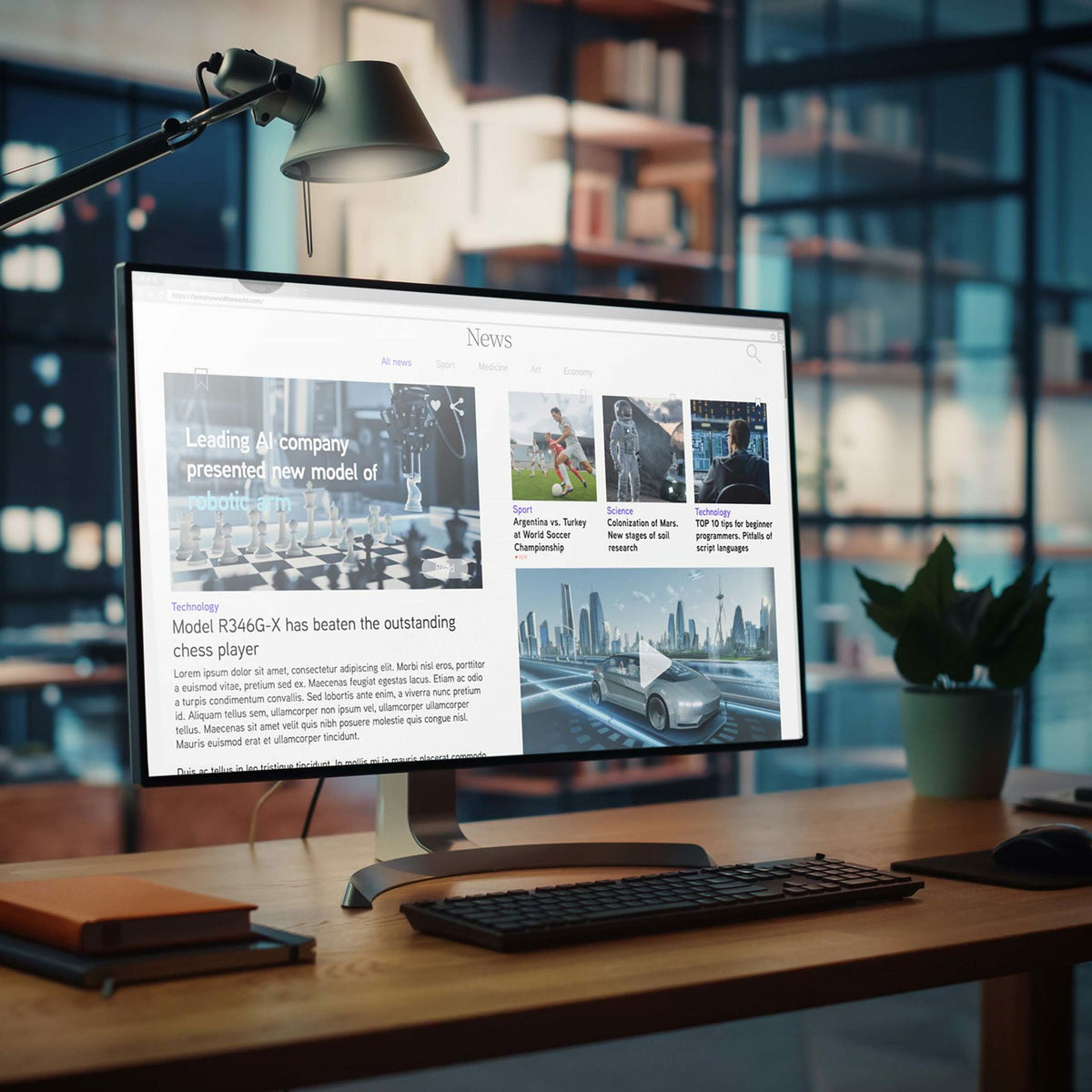 StarTech.com 24" Anti-Blue Light Filter Reduces Eye Strain