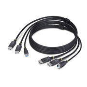 StarTech.com 1.8m Dual-DisplayPort USB 5Gbps KVM Cable 4K 60Hz