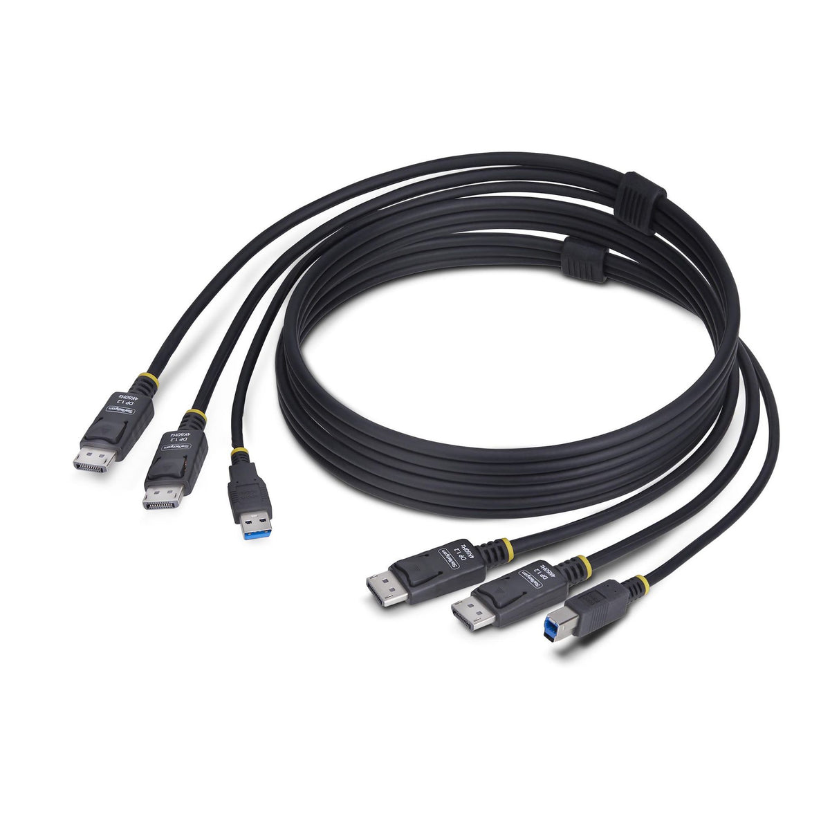 StarTech.com 1.8m Dual-DisplayPort USB 5Gbps KVM Cable 4K 60Hz