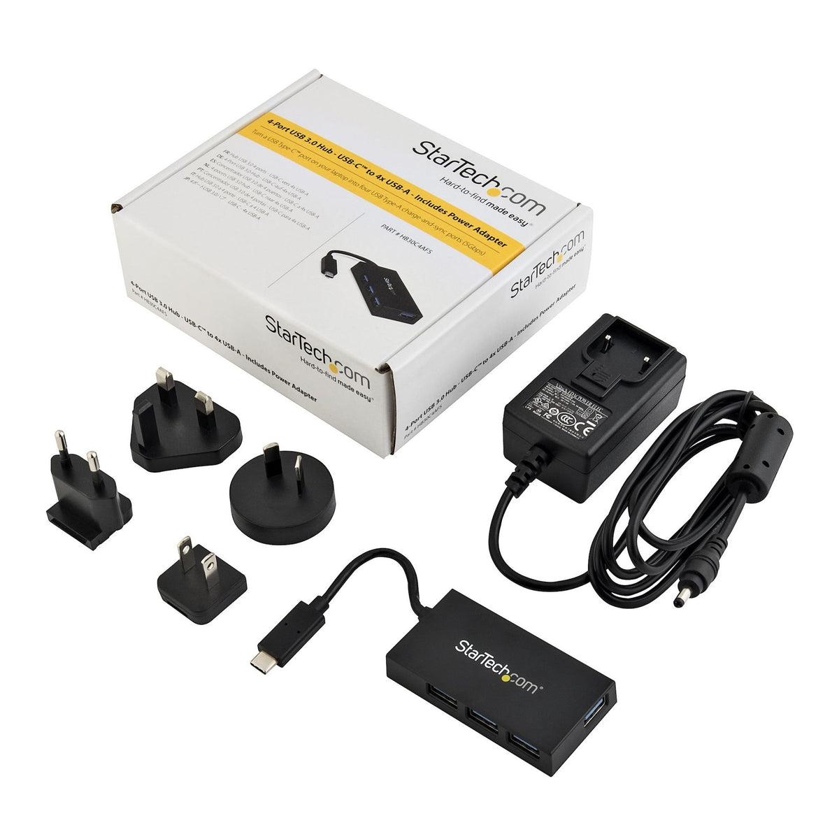 StarTech 4-Port USB-C & 4x USB-A Hub USB 3.0 Bus/Self Powered BC 1.2 Charging
