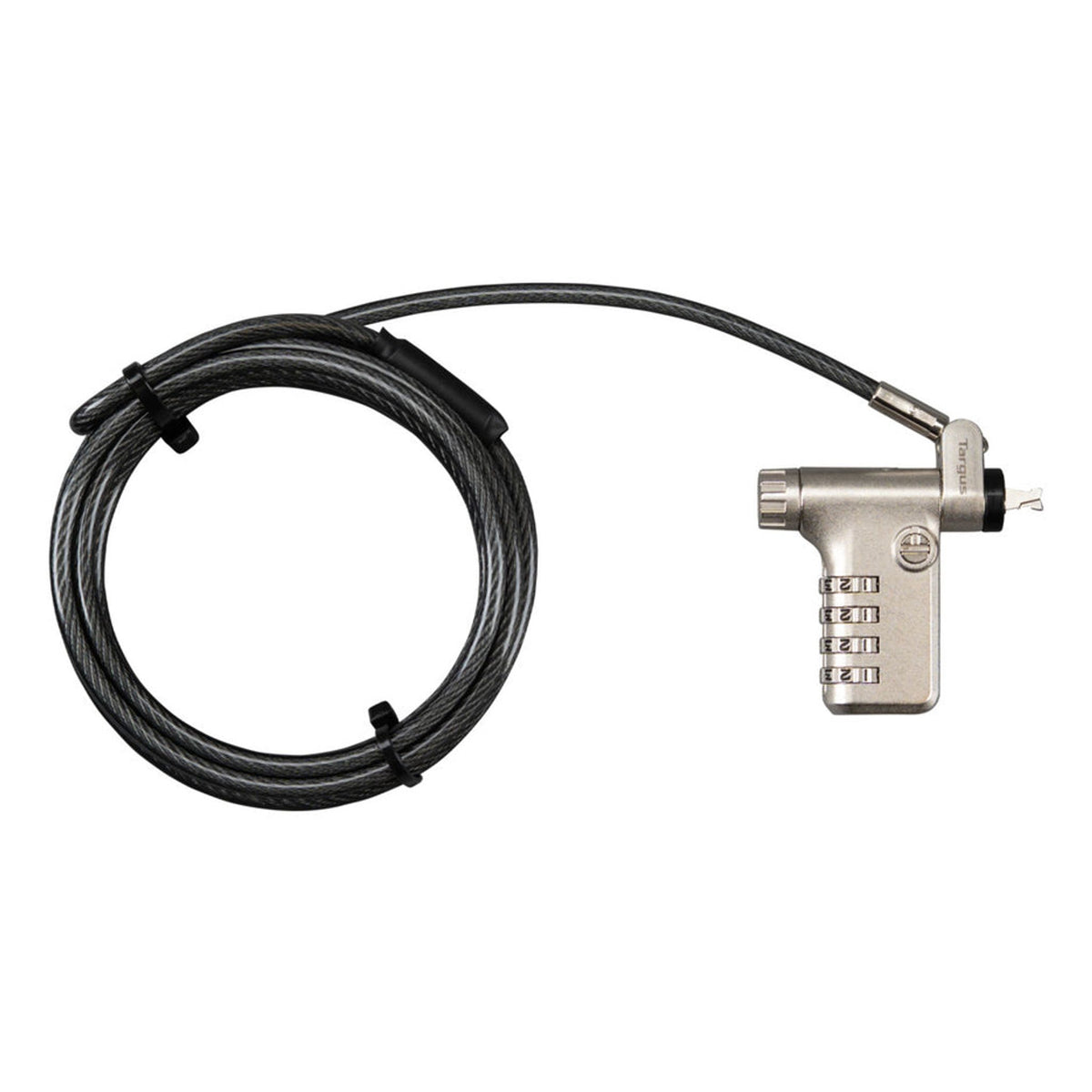 Targus DEFCON ASP106RGLXS 1.98m Resettable Combo Cable Lock Silver