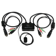 StarTech.com 2-Port USB HDMI KVM Switch with Audio and Remote Selector
