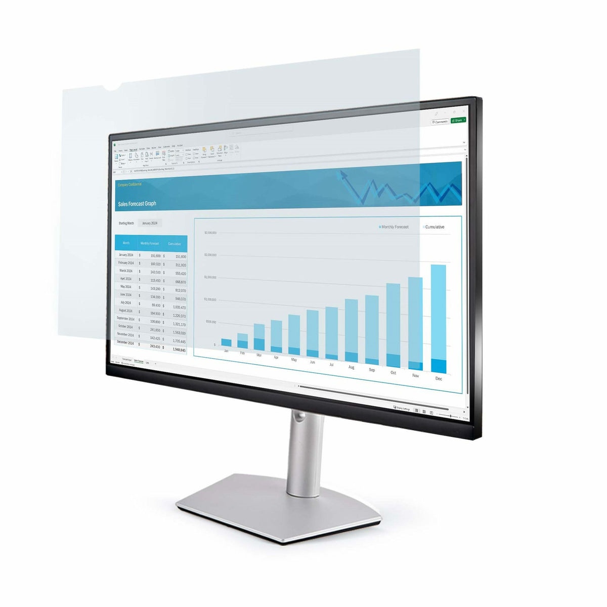 StarTech.com 24" Anti-Blue Light Filter 16:10 Reduces Eye Strain