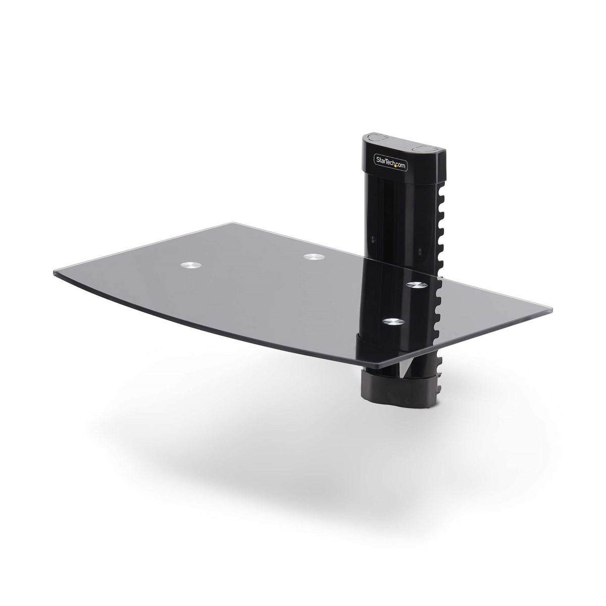 StarTech.com Floating AV Shelf Black Tempered Glass 7kg Capacity
