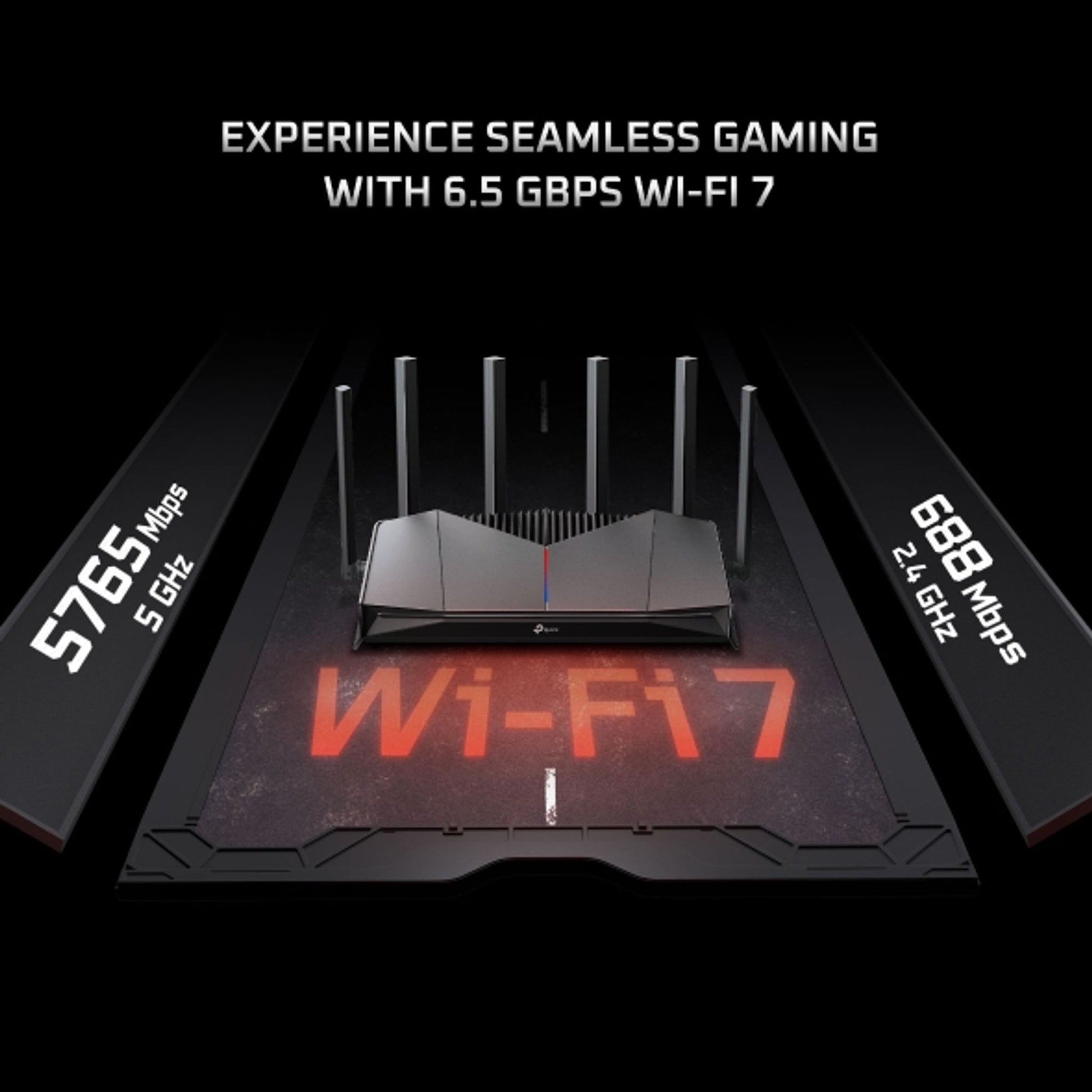 TP-Link Archer GE400 BE6500 Dual-Band Wi-Fi 7 Gaming Router 6x External Antennas tl:44875e8e