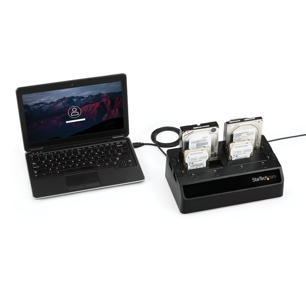 StarTech.com Quad-Bay SATA/600 USB 3.0 Hard Drive Dock Black
