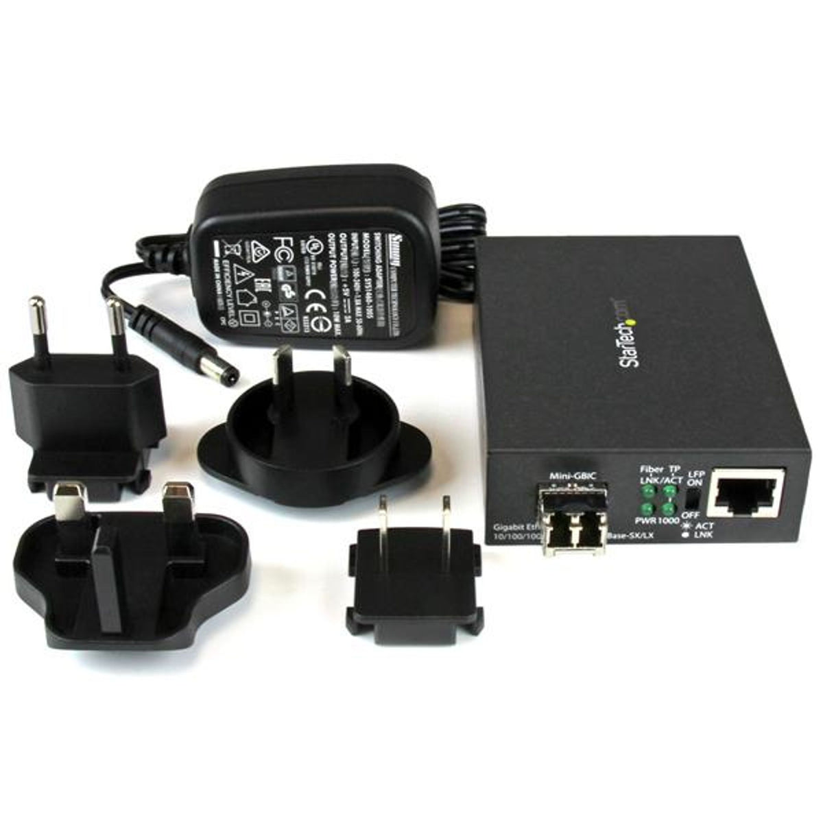 StarTech.com 2-Port Gigabit Ethernet Media Converter Twisted Pair Optical Fiber