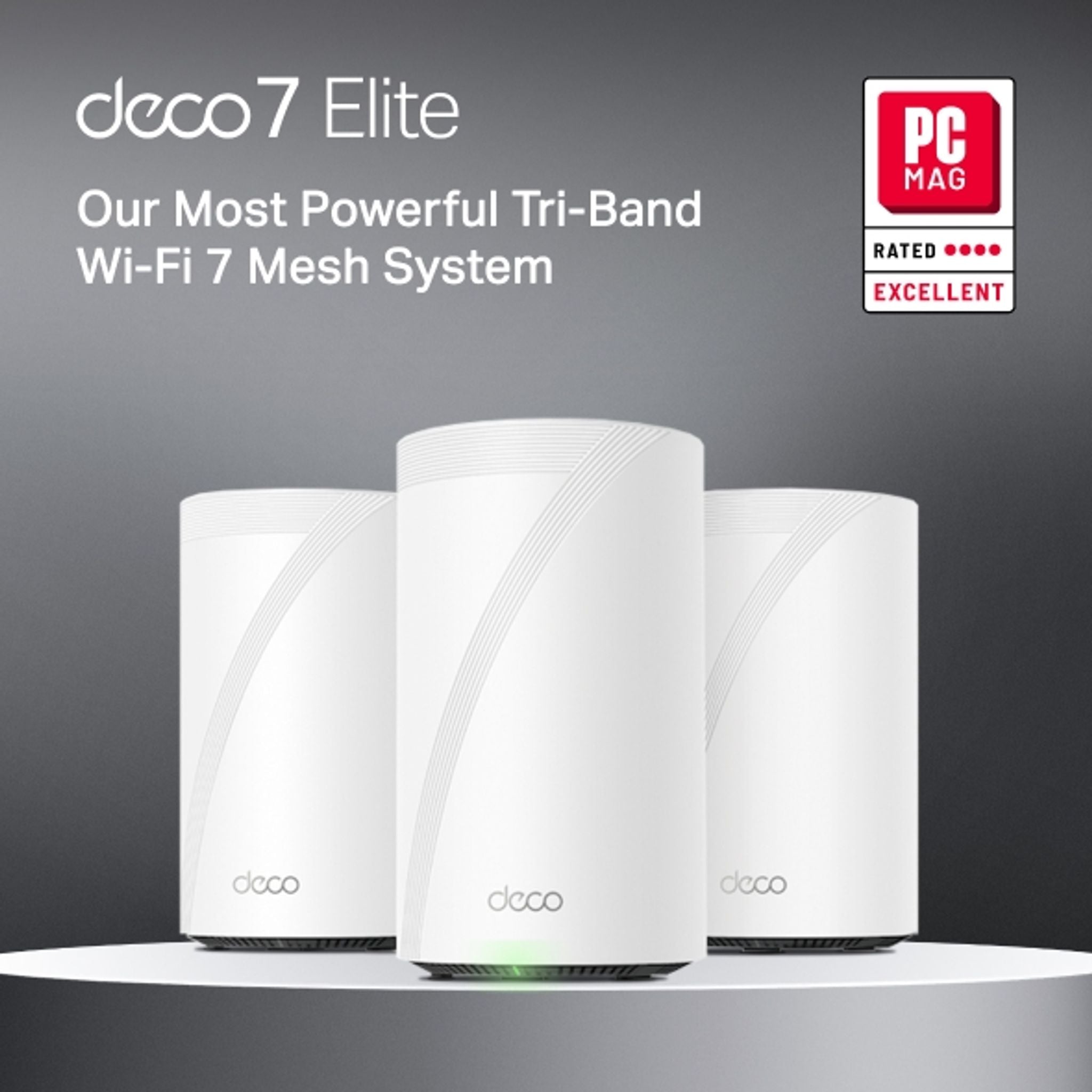 TP-Link Deco BE85(3-pack) BE22000 Tri-Band Whole Home Mesh Wi-Fi 7 System (WI... tl:1c8edb77