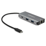 StarTech USB/C Combo Hub 3 USB 3.1 Ports 1 Ethernet Port Black/Silver