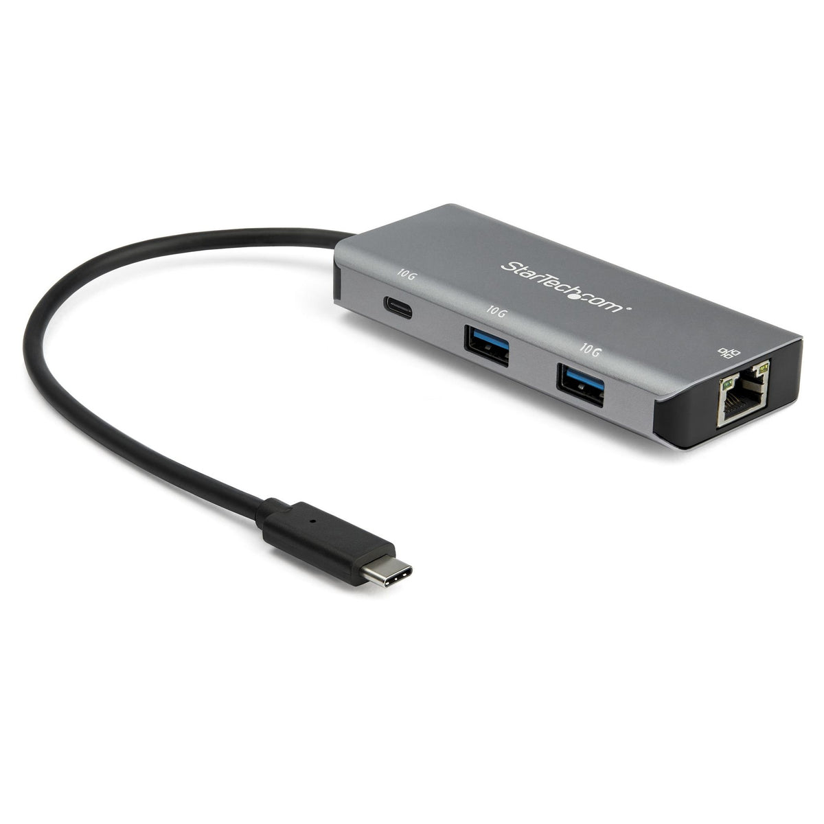 StarTech USB/C Combo Hub 3 USB 3.1 Ports 1 Ethernet Port Black/Silver