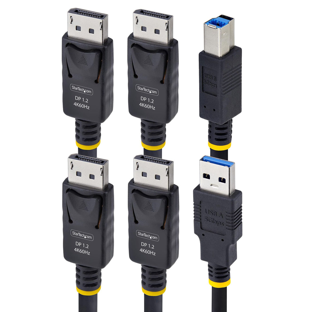 StarTech.com 1.8m Dual-DisplayPort USB 5Gbps KVM Cable 4K 60Hz