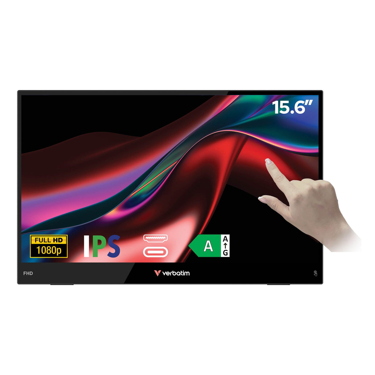 Verbatim 15.6" Full HD IPS Touch Monitor HDMI USB Type-C