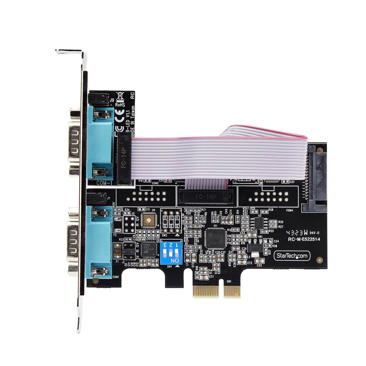 StarTech 2-Port RS232/RS422/RS485 PCIe Card 16C1050 UART ESD Protection