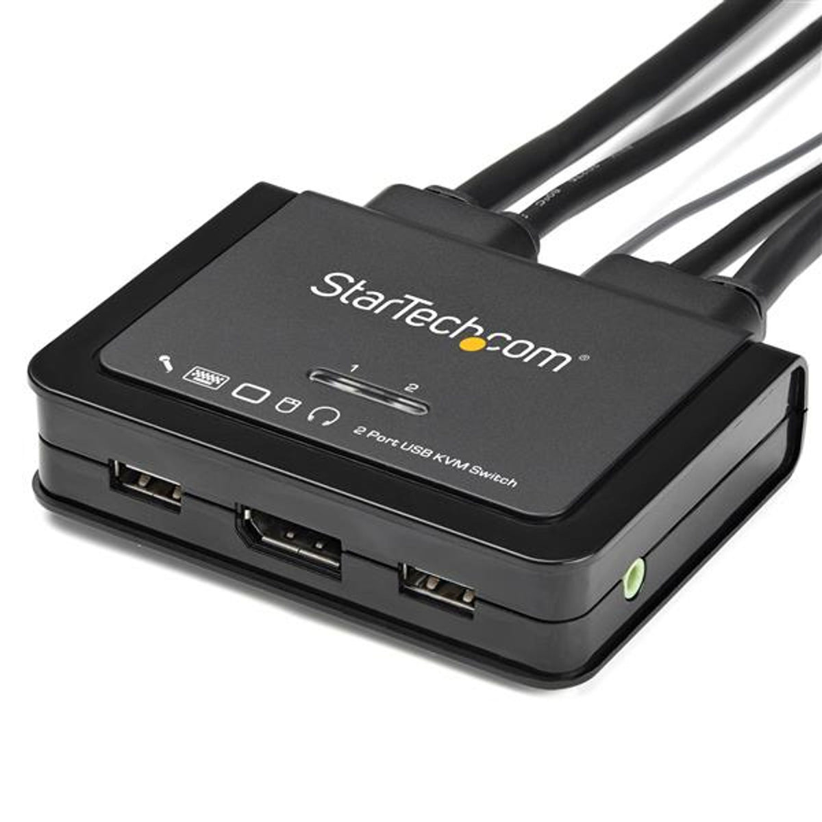 StarTech.com SV211DPUA4K 2-Port DisplayPort KVM Switch 4K 60Hz with Audio & USB