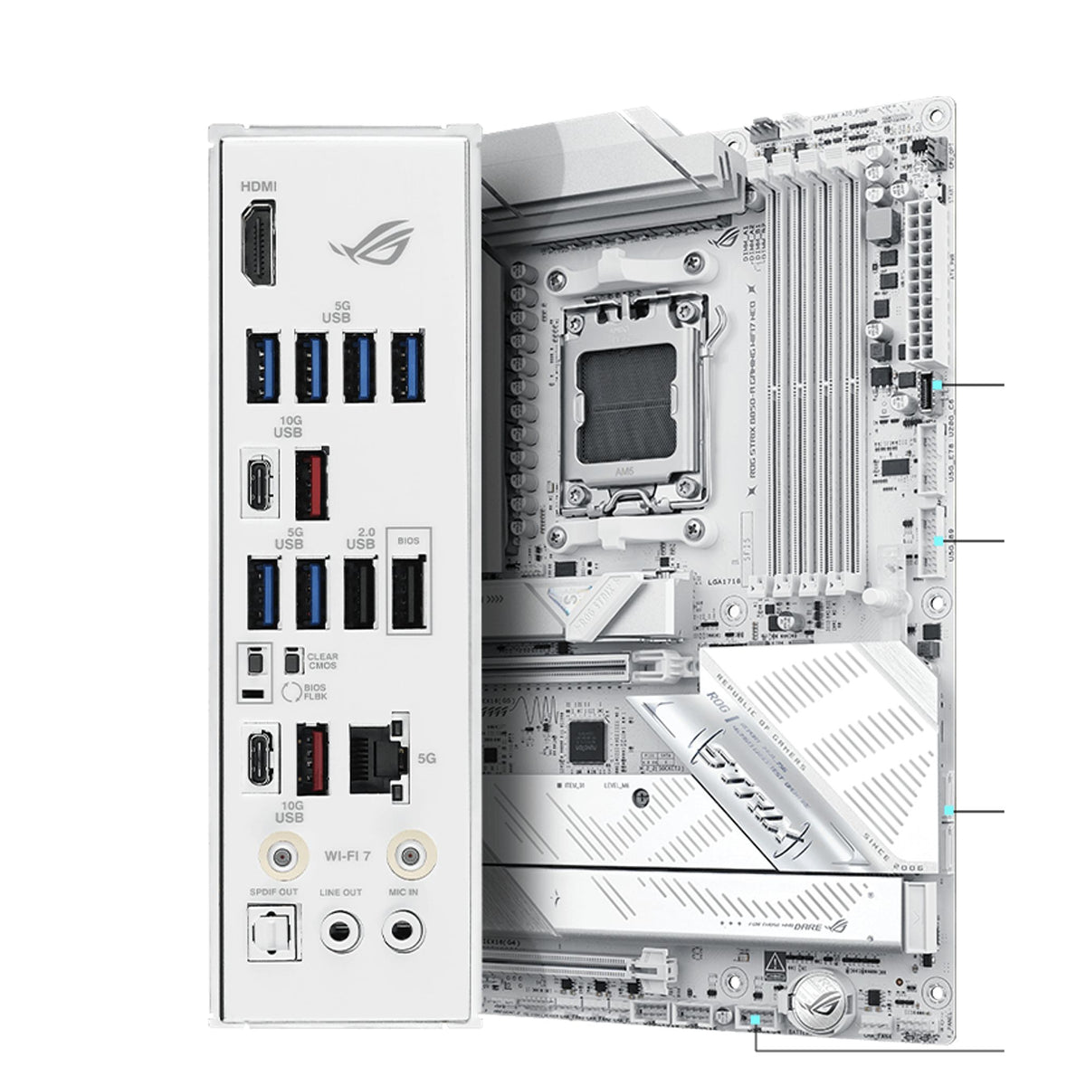 ASUS ROG STRIX B850-A GAMING WIFI7 256GB DDR5 PCIe 5.0 x4 M.2 WiFi 7 USB20 Gbps tl:e11b4a07
