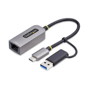 StarTech.com USB-C to to Ethernet Adapter with USB-A Dongle 10/100/1000Mbps USB