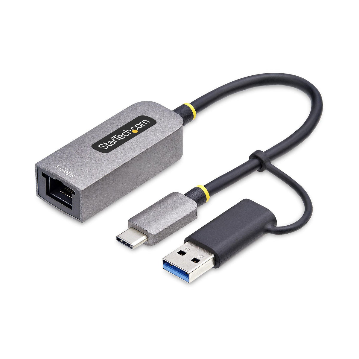 StarTech.com USB-C to to Ethernet Adapter with USB-A Dongle 10/100/1000Mbps USB