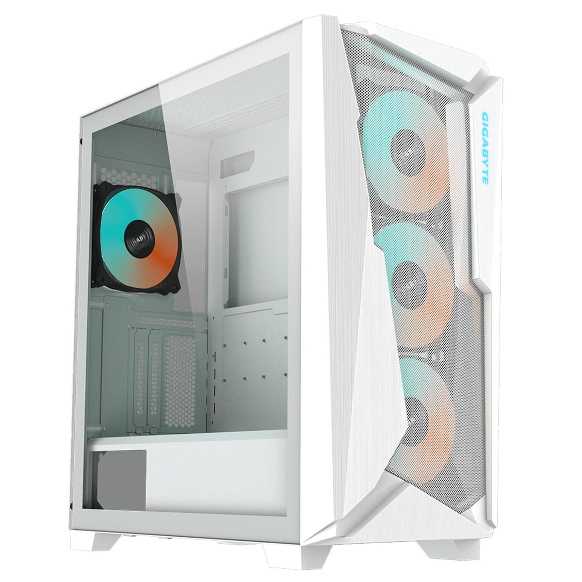Gigabyte C301 RGB Tempered Glass E-ATX White Mid Tower Gaming Chassis tl:42c5eb6f