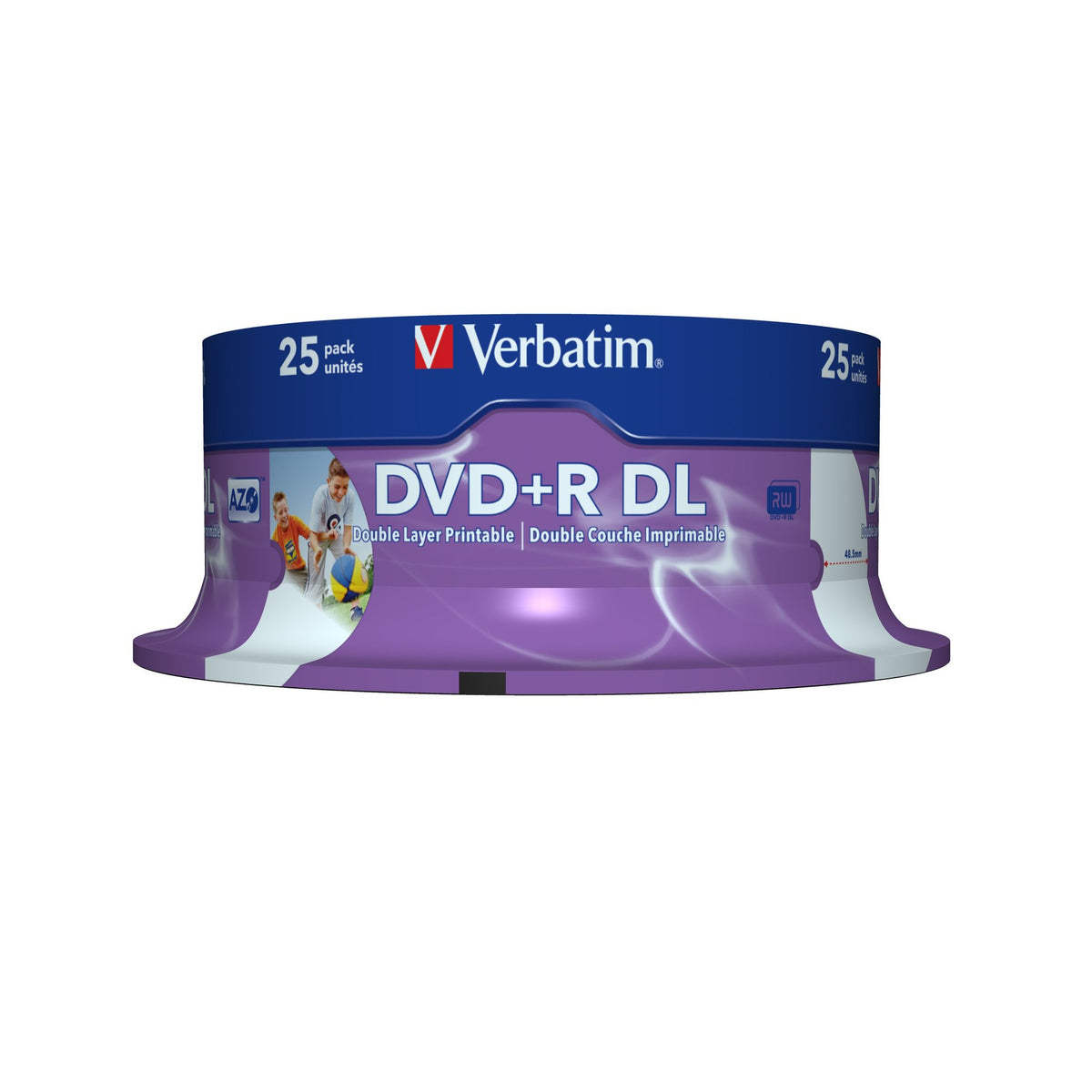 Verbatim 43667 DVD Recordable Media - DVD+R DL - 8x - 8.50 GB - 25 - 120mm