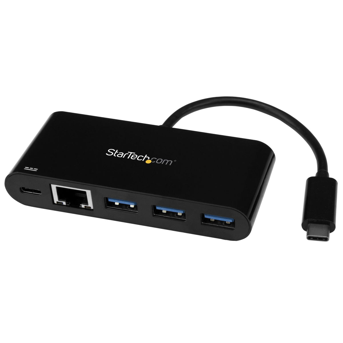StarTech USB-C Combo Hub 3 USB-A Ports 1 Ethernet Port Black