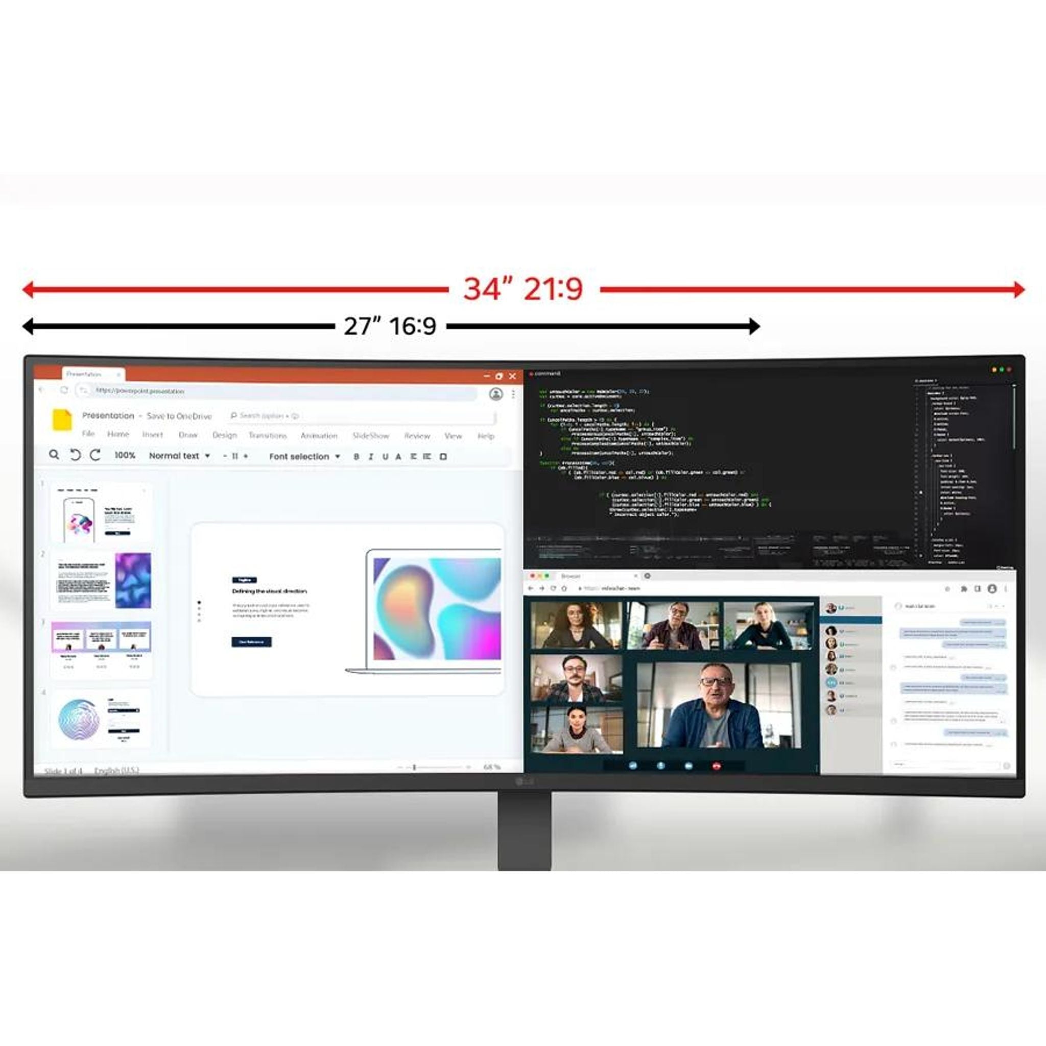 LG 34" UltraWide WQHD Curved 144Hz Monitor 3440x1440 HDR10 2xHDMI DP 1.4 tl:5a1d01d0