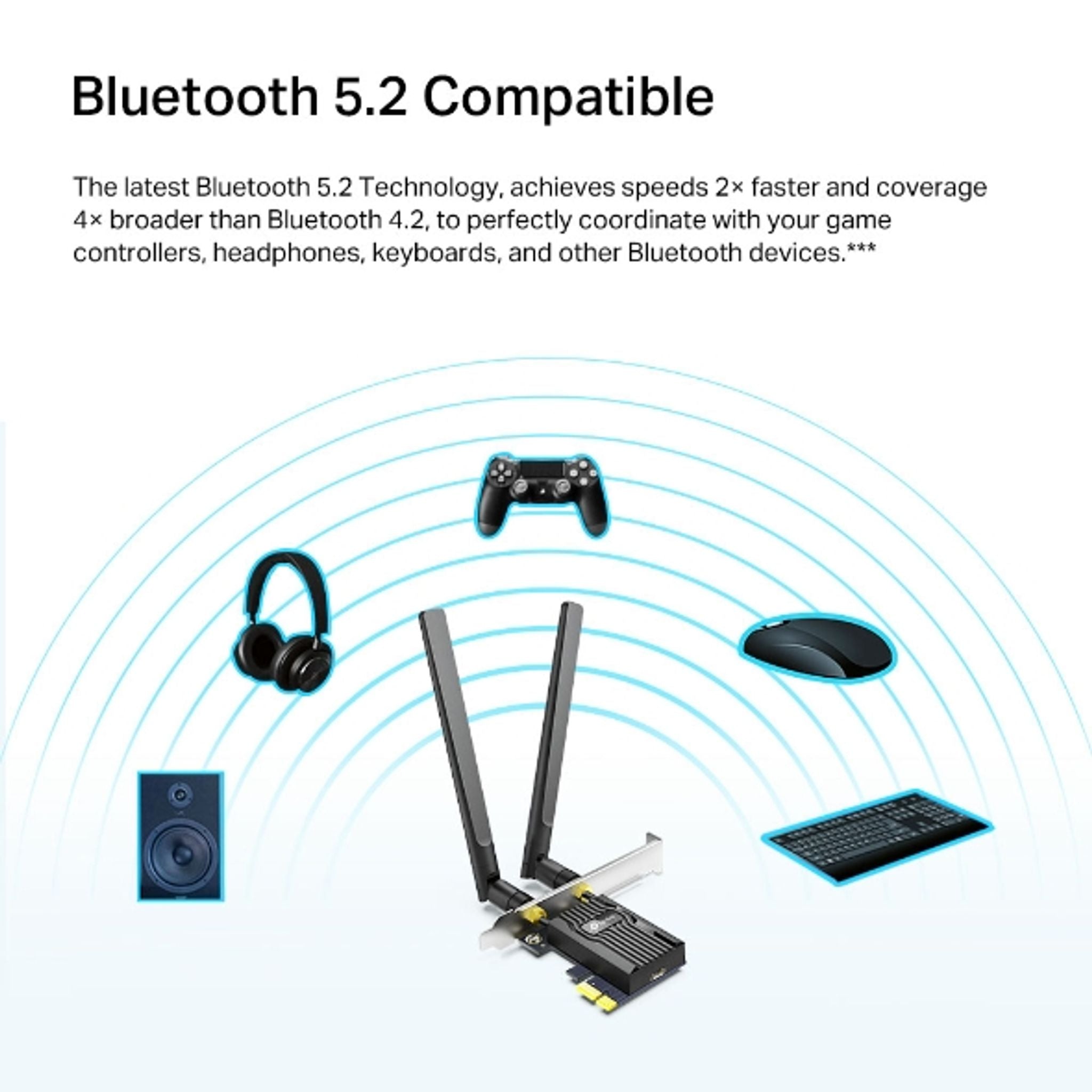 TP-Link Archer TX20E AX1800 Wi-Fi 6 Bluetooth 5.2 PCIe Adapter 1201Mbps 5GHz 574Mbps 2.4GHz tl:f981a096