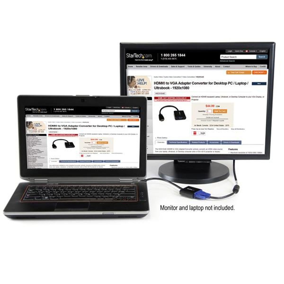 StarTech.com HDMI to VGA Adapter 1080p Black