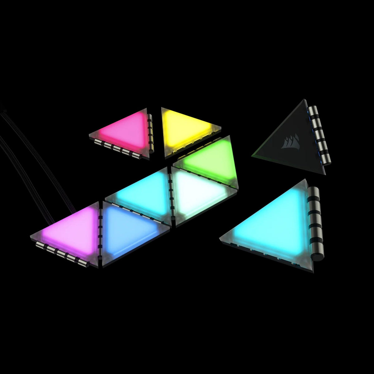 Corsair iCUE LC100 Mini Triangle Case Accent Lighting Panels 9x Tile Expansion Kit tl:c8e8d796
