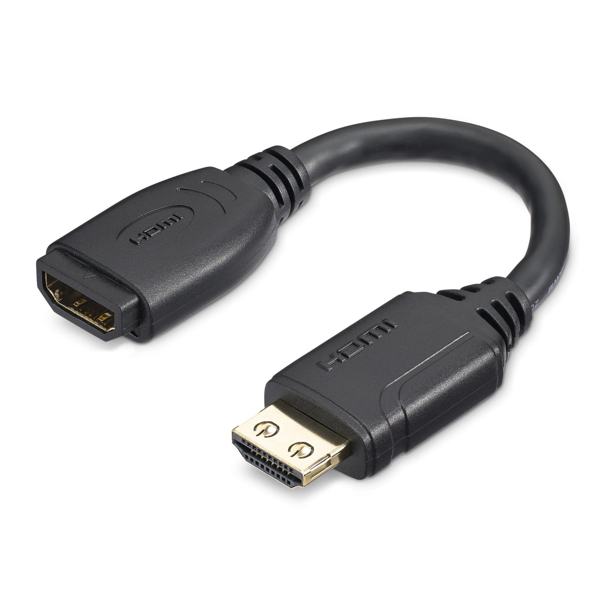 StarTech.com 15cm HDMI Port Saver Cable 4K 60Hz High Speed HDMI 2.0 Extension