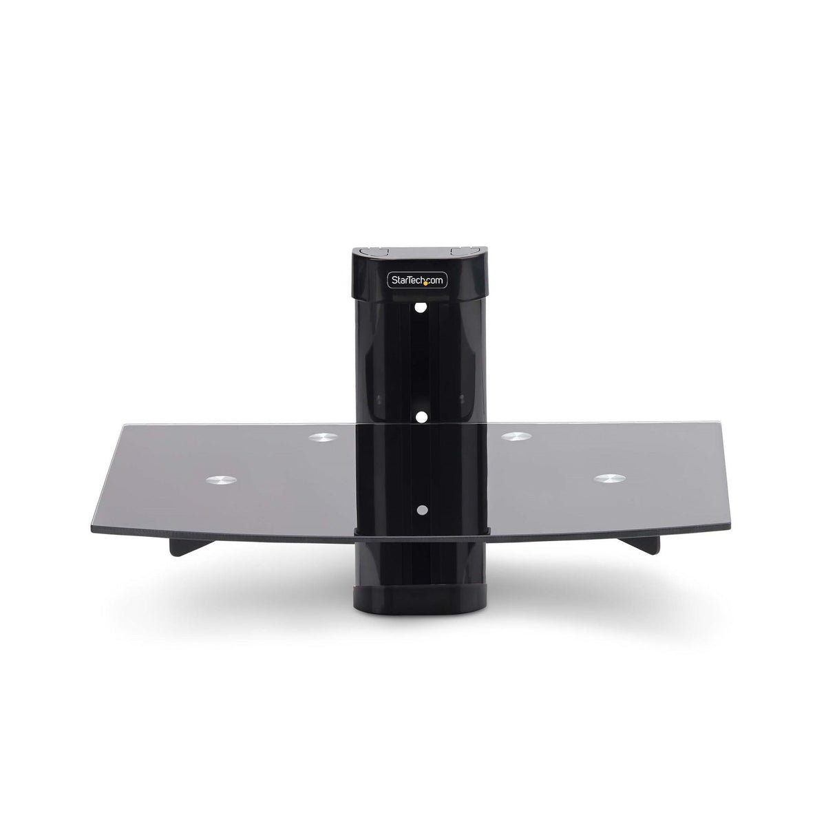 StarTech.com Floating AV Shelf Black Tempered Glass 7kg Capacity