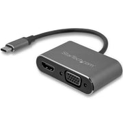 StarTech.com USB C to VGA HDMI Adapter 4K 30Hz 1080p60Hz Aluminum