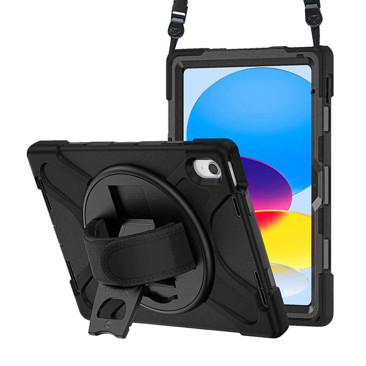 Strike Rugged Case with Hand Strap and Lanyard for iPad 11th/10th Gen