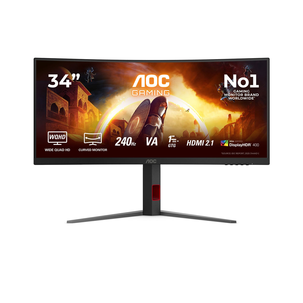 AOC CU34G4Z 34" 240Hz WQHD VA Gaming Monitor HDR400 DP/HDMI
