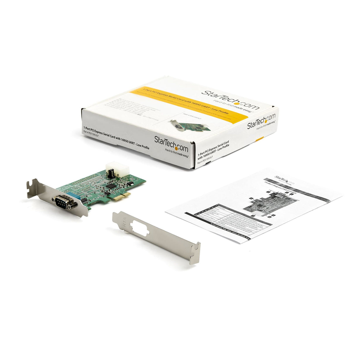 StarTech.com USB to Serial Adapter PCI Express x1 16950 UART Low-profile