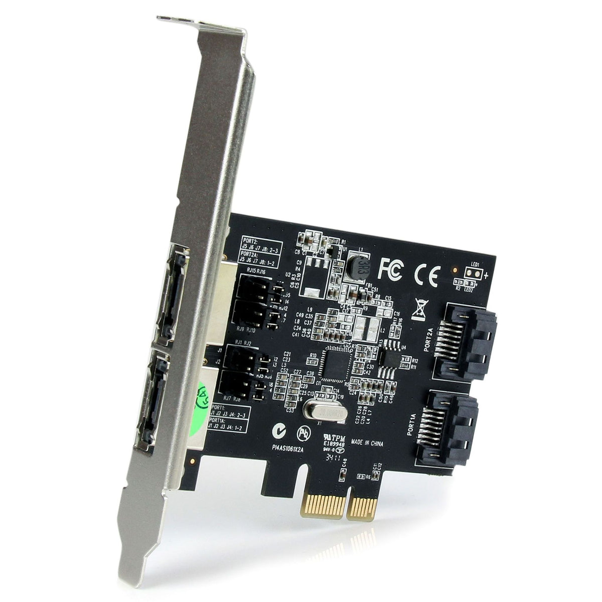 StarTech PCIe SATA III eSATA Controller Card 2 Port Dual