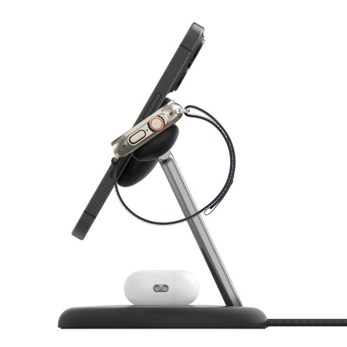 Belkin BoostCharge Pro 3-in-1 Magnetic Qi2 Wireless Charging Stand 15W White tl:428eadb