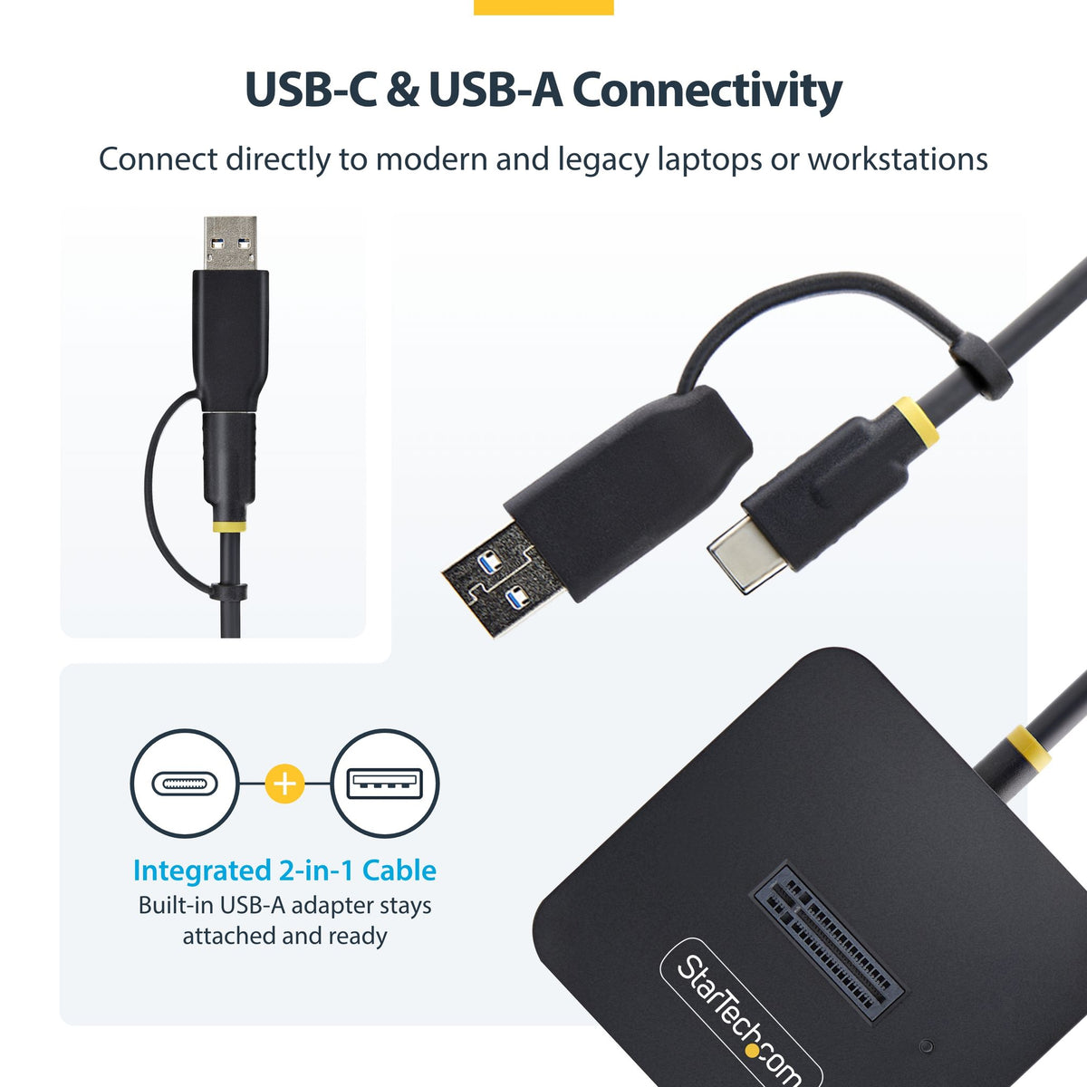 StarTech.com USB-C/USB-A to M.2 NVMe Dock Adapter 10Gbps Tool-Free SSD Reader