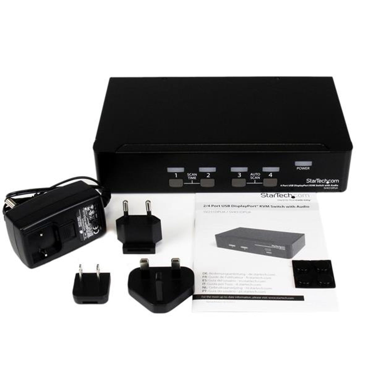 StarTech.com 4-Port USB DP KVM Switch with Audio WQXGA 3840x2400