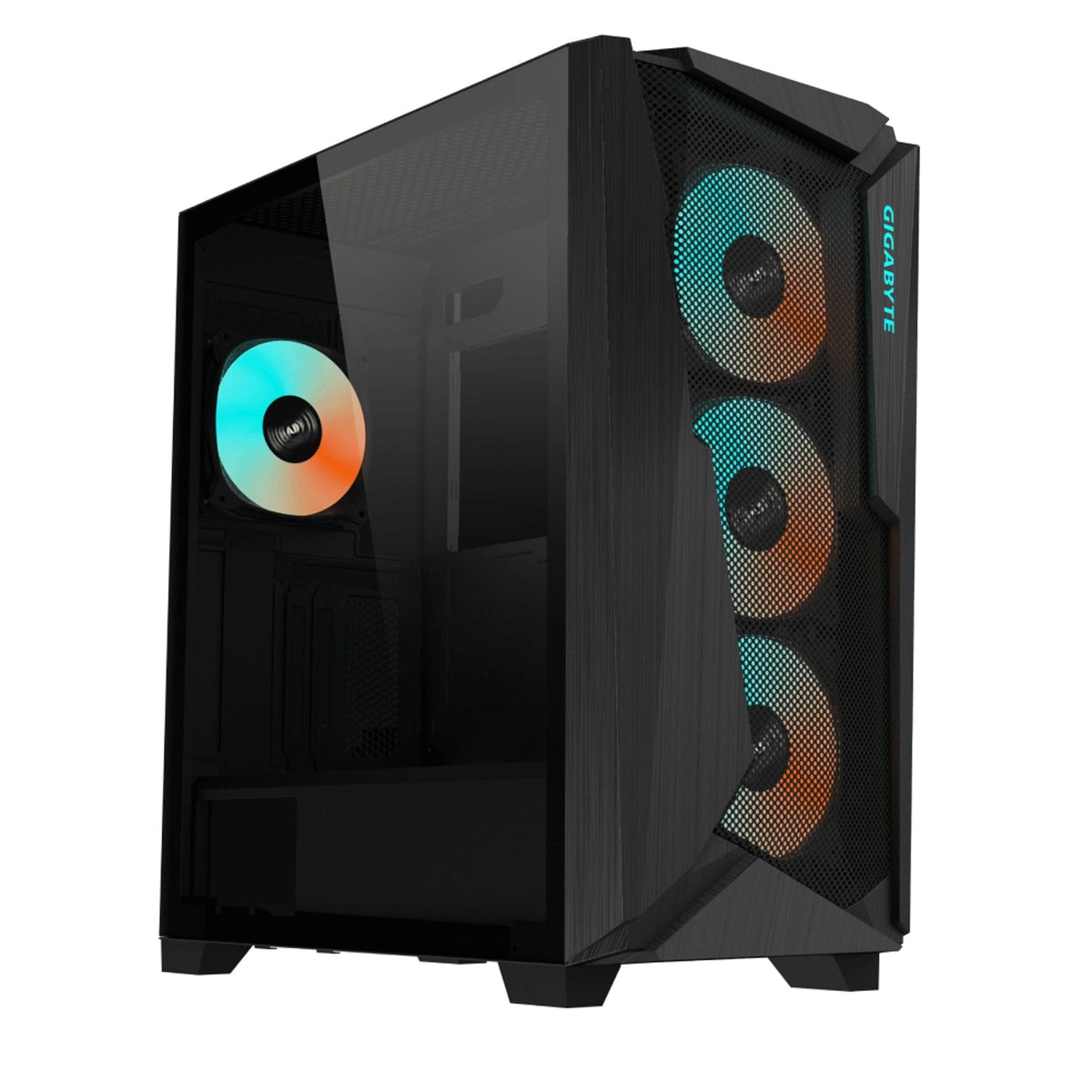 Gigabyte C301V2 RGB Tempered Glass E-ATX Black Mid Tower Gaming Chassis tl:d20a95f9