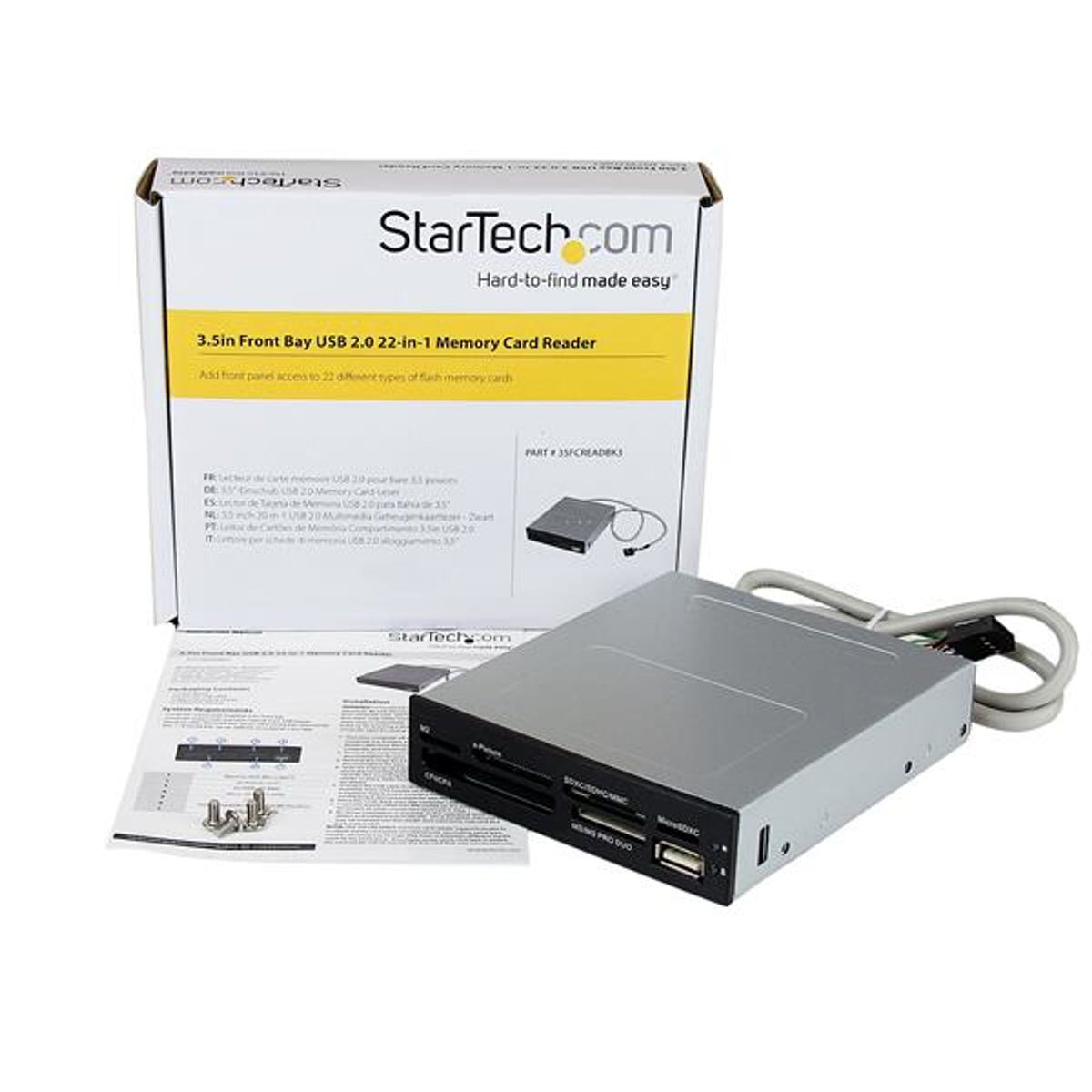 StarTech.com 3.5" Front Bay 22-in-1 USB 2.0 Internal Card Reader