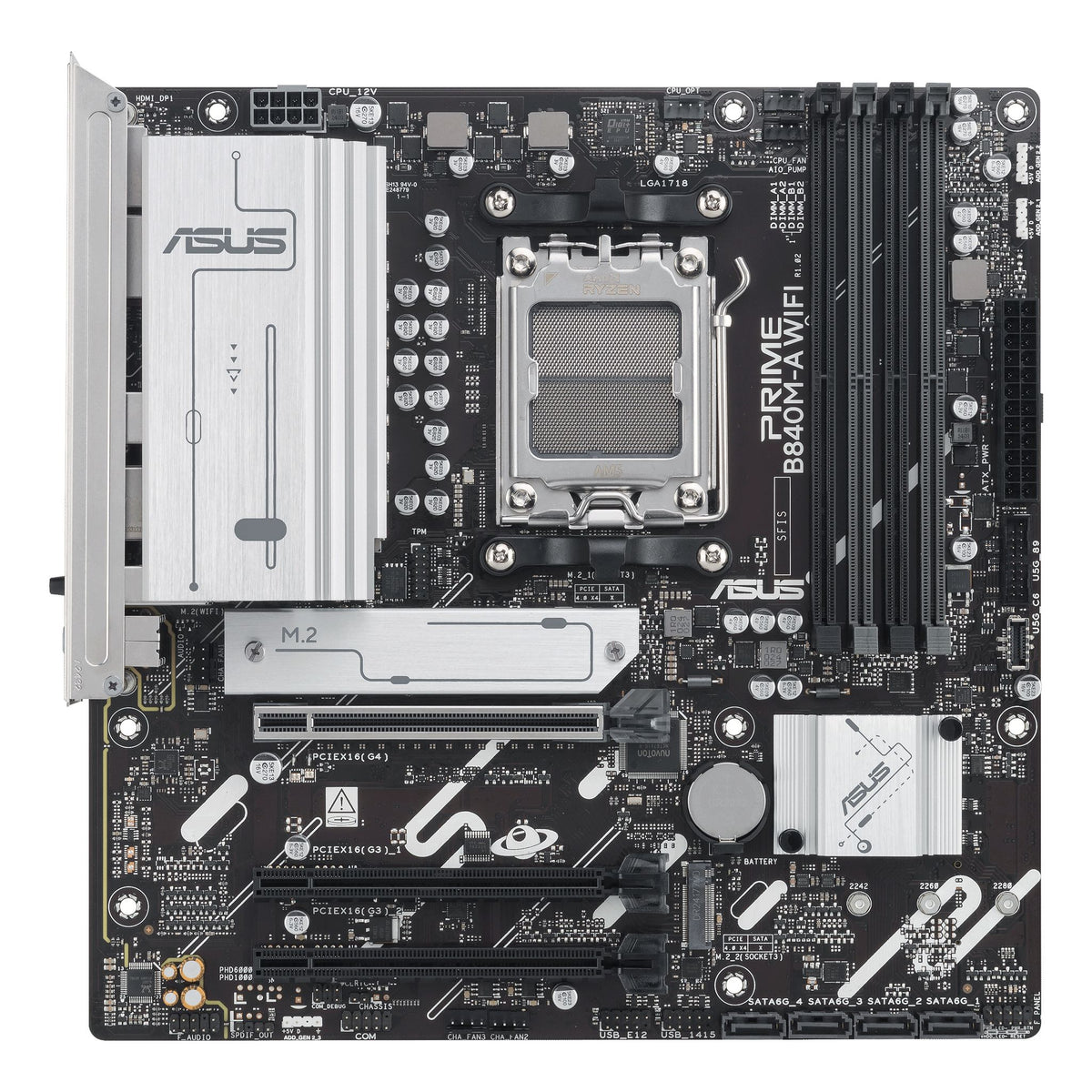 ASUS PRIME B840M-A WIFI-CSM AM5 Micro-ATX Motherboard DDR5 256GB 3x M.2 Wi-Fi 6E tl:87448281