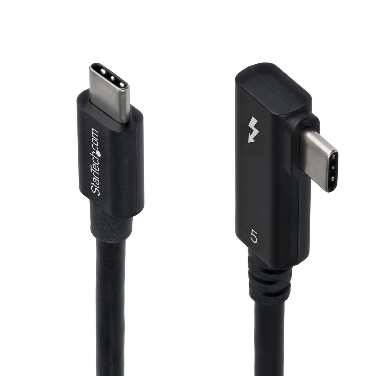 StarTech 80cm Right Angle Thunderbolt 5 Cable 80Gbps 240W PD 8K USB-C-Compatible