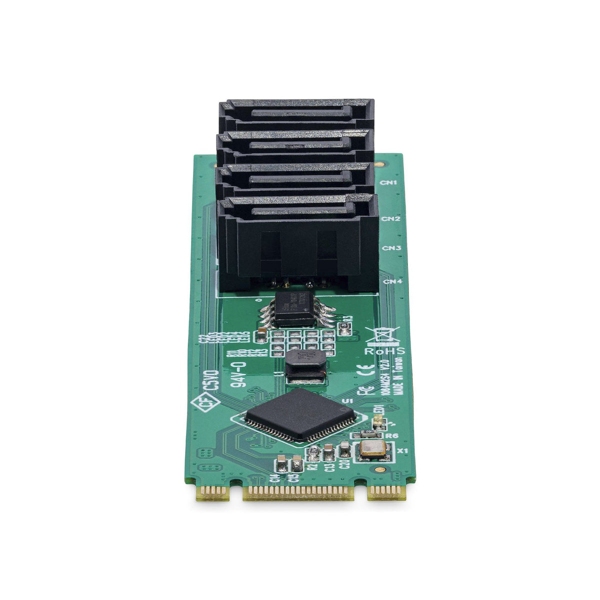 StarTech.com 4-Port M.2 to SATA Adapter Card PCIe 3.0 USB 3.1