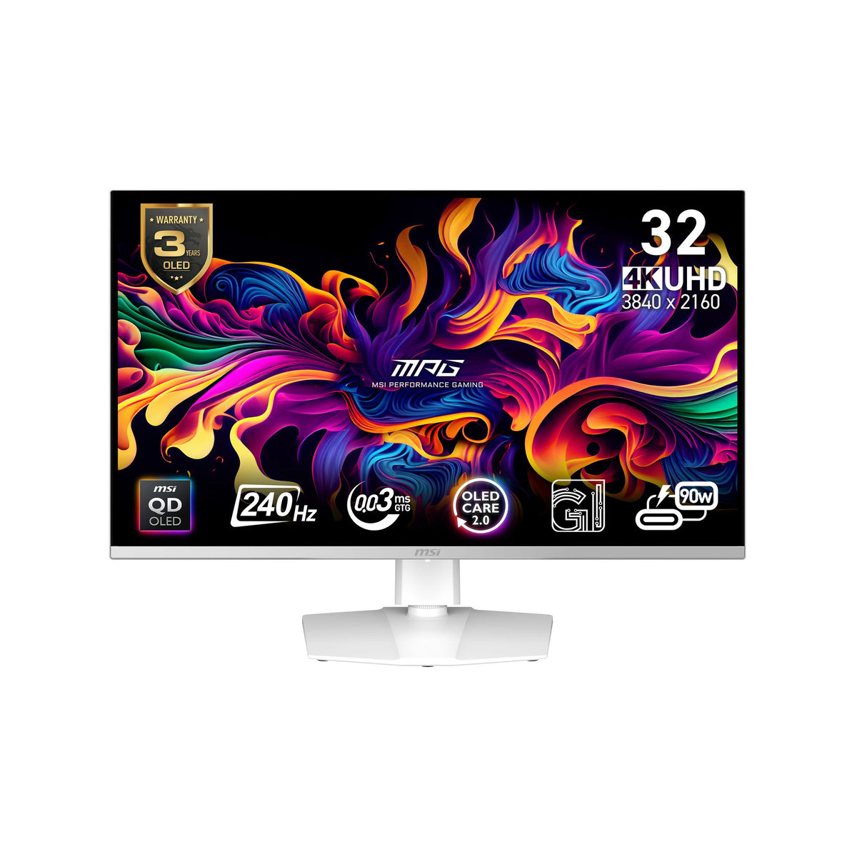 MSI 32" 4K 240Hz QD-OLED Monitor Type-C 90W TRUE BLACK 400