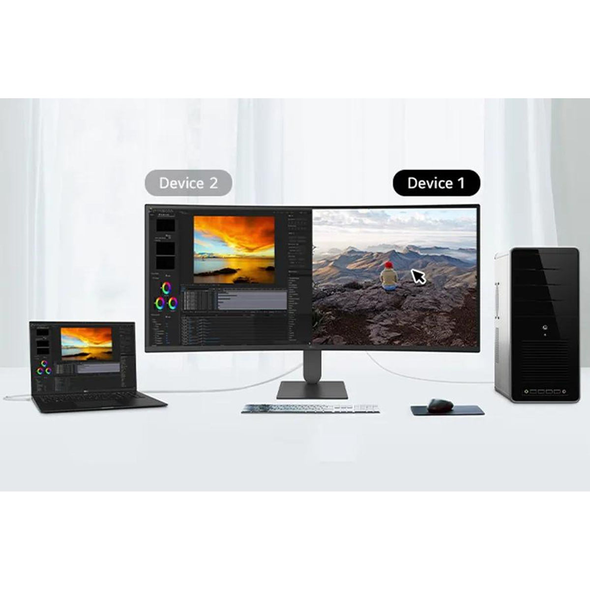 LG 34" UltraWide WQHD Curved 144Hz Monitor 3440x1440 HDR10 2xHDMI DP 1.4 tl:f5c7a7e7