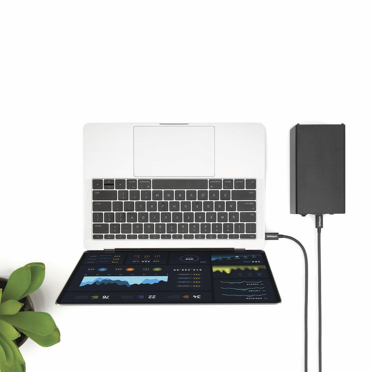 StarTech.com 2m Thunderbolt 3 Cable 20Gbps 100W PD 4K USB-C-Compatible